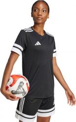 Adidas Koszulka damska adidas Squadra 25 Jersey czarna JI9986 2XL. Czarne t-shirty damskie Adidas, xl, bez wzorów, z jersey, bez kołnierzyka. Za 90.33 zł.