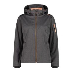 Damska kurtka turystyczna z kapturem CMP. Brązowe kurtki sportowe damskie CMP, m, bez wzorów, z softshellu, z kapturem, trekkingowe. Za 349.40 zł.