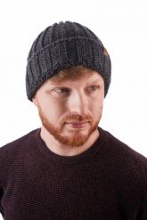 Czapka męska zimowa cz47 Brødrene 114 szara. Szare czapki i kapelusze męskie na zimę, bez wzorów. Za 54.90 zł.