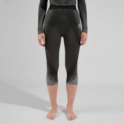 Legginsy termoaktywne damskie Odlo Performance Warm Blackcomb BL Bottom 3/4. Czarne legginsy damskie Odlo, xs, bez wzorów. Za 265.99 zł.