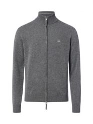 Gant sweter z wełny jagnięcej Mężczyźni Wełna szary, L. Szare swetry przez głowę męskie GANT, l, bez wzorów, z wełny, bez kołnierzyka. Za 799.95 zł.