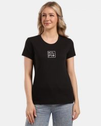 Damska koszulka Kilpi DIXIE-W. Czarne t-shirty damskie Kilpi, bez wzorów, z materiału, bez kołnierzyka. Za 112.21 zł.
