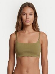 Tommy Hilfiger Biustonosz top UW0UW06223 Khaki. Brązowe biustonosze Tommy Hilfiger, bez wzorów, z syntetyku. Za 159.99 zł.