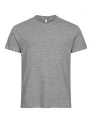 Clique Basic-T T-shirt męski szary melanż, dopasowany krój – grey melange. Szare t-shirty męskie CLIQUE, m, bez wzorów, z bawełny, bez kołnierzyka. Za 82.69 zł.