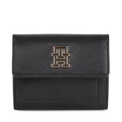 Portfel Tommy Hilfiger. Czarne portfele damskie Tommy Hilfiger, bez wzorów. Za 296.99 zł.