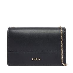 Torebka Furla. Czarne torebki do ręki damskie Furla, bez wzorów, klasyczne, bez dodatków. Za 584.99 zł.