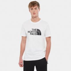 Koszulka sportowa męska The North Face Easy Tee. Białe koszulki sportowe męskie The North Face, m, bez wzorów, z materiału, bez kołnierzyka, bez ramiączek, trekkingowe. Za 229.00 zł.