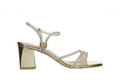 Sandały Bayla-187 1705 Gold 187028, Złoty, Skóra ekologiczna - 41. Żółte sandały damskie Bayla, z aplikacjami, z lakierowanej skóry, bez obcasa, na obcasie, bez zapięcia. W wyprzedaży za 224.99 zł.