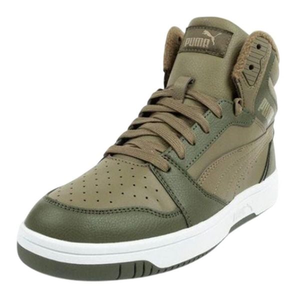 Buty Za Kostkę Ze Skóry Ekologicznej Womens/Ladies Rebound V6. Zielone obuwie sportowe damskie Puma, za kostkę, trekkingowe. Za 328.99 zł.