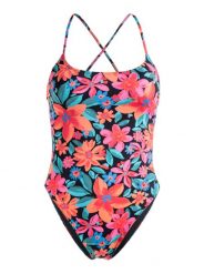 Jednoczęściowy strój kąpielowy PRINTED BEACH CLASSICS Czarny Kobiety. Czarne kostiumy jednoczęściowe damskie Roxy, s, bez wzorów, z elastanu, do pływania. Za 297.75 zł.