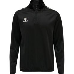 Bluza piłkarska męska Hummel Core XK Half Zip Poly Sweat. Czarne bluzy męskie Hummel, m, bez wzorów, bez kaptura, do piłki nożnej. Za 161.00 zł.