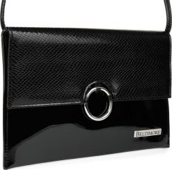 Beltimore Czarna oryginalna damska torebka kopertówka na pasku usztywniana W63. Czarne kopertówki damskie Beltimore, bez wzorów, bez dodatków. Za 74.79 zł.
