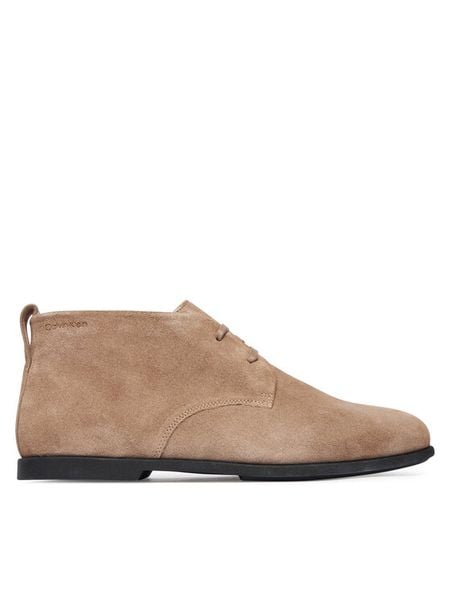 Calvin Klein Trzewiki Low Prof Desert Boot Su HM0HM02190 Beżowy. Brązowe botki męskie Calvin Klein, bez wzorów, ze skóry, bez zapięcia. Za 649.99 zł.