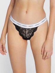 Guess Figi brazylijskie Belle O97E01 KBBT0 Czarny. Czarne figi damskie Guess, m, z aplikacjami, z syntetyku. Za 79.99 zł.
