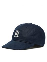 Tommy Hilfiger Czapka z daszkiem Summer Prep AU0AU01954 Granatowy. Niebieskie czapki dla dzieci Tommy Hilfiger, bez wzorów, ze lnu. Za 79.99 zł.