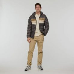 M'S Fuego Down Hooded Jacket, Cinder Stripes, L. Kurtki męskie Cotopaxi, l, bez wzorów, bez kaptura. Za 1,047.19 zł.