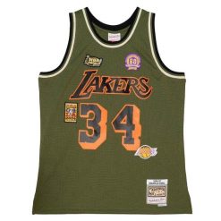 Koszulka NBA Los Angeles Lakers Shaquille O’Neale Flight Swingman 1996. Zielone koszulki sportowe męskie Mitchell & Ness, bez wzorów, bez kołnierzyka, bez ramiączek, do koszykówki. Za 632.50 zł.
