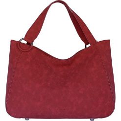 Skórzana torebka w kolorze czerwonym - 40 x 31 x 13 cm. Torby na ramię damskie marki Silvio Tossi. W wyprzedaży za 307.95 zł.