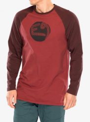 Longsleeve wspinaczkowy męski E9 Ole. Czerwone bluzki z długim rękawem męskie E9, m, bez wzorów, z bawełny, bez kołnierzyka. Za 262.30 zł.