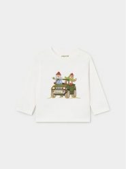 Mayoral Bluzka 2034 Écru Regular Fit. T-shirty dla chłopców Mayoral, bez wzorów, z bawełny, bez ramiączek. Za 39.99 zł.