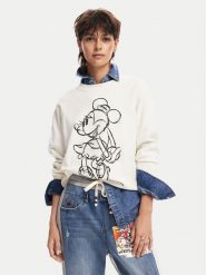 Desigual Sweter Minnie Mouse 24WWJF77 Écru Regular Fit. Swetry damskie Desigual, xl, bez wzorów, z wiskozy, bez kołnierzyka, bez ramiączek, bez kaptura. Za 379.99 zł.
