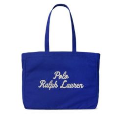 Torebka Polo Ralph Lauren. Niebieskie torebki do ręki damskie Polo Ralph Lauren, bez wzorów, bez dodatków. Za 479.99 zł.