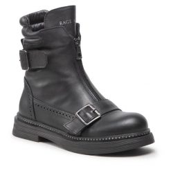 Botki Rage Age. Czarne botki damskie Rage Age, bez obcasa, na płaskiej podeszwie, bez zapięcia. Za 529.99 zł.