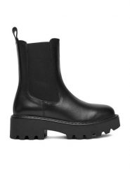 Gino Rossi Sztyblety EO-ANDY-8105-25 Czarny. Czarne botki damskie Gino Rossi, ze skóry, bez obcasa, na płaskiej podeszwie, bez zapięcia. Za 339.99 zł.