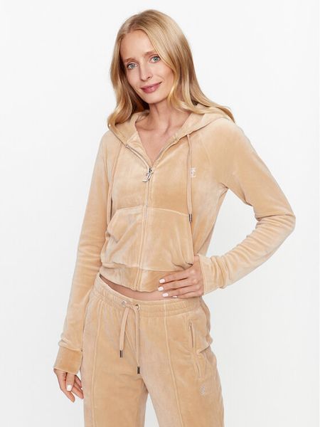 Juicy Couture Bluza Madison JCWA122001483 Beżowy Slim Fit. Brązowe bluzy damskie Juicy Couture, m, bez wzorów, z syntetyku, bez kaptura. Za 249.99 zł.