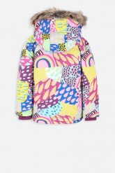 Kurtka narciarska dziecięca Lemon Explore ZL3. Brązowe kurtki i płaszcze dla dziewczynek LEMON explore, na zimę, bez wzorów, z futra, długie, z kapturem. Za 239.90 zł.