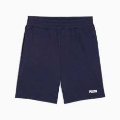 Spodenki męskie Puma ESS LOGO TR 8" granatowe r M. Niebieskie krótkie spodenki sportowe męskie Puma, l, bez wzorów, z dresówki, trekkingowe. Za 92.08 zł.