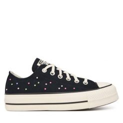 Trampki Converse. Czarne trampki i tenisówki damskie Converse, bez wzorów, retro, bez zapięcia. Za 419.99 zł.