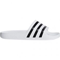 Klapki adidas Adilette Aqua F35539 białe. Białe klapki męskie z materiału. Za 153.46 zł.