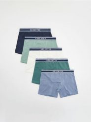 5 pack bokserek Long - jasnozielony. Zielone bokserki męskie Reserved, l, bez wzorów. Za 109.99 zł.