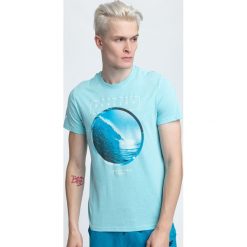 T-shirt męski TSM293 - niebieski melanż. Niebieskie t-shirty męskie 4f, melanż, z bawełny. Za 59.99 zł.