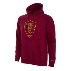 Bluza z kapturem AS Roma Heritage Rosso. Czerwone bluzy męskie COPA FOOTBALL, xl, bez wzorów, z kapturem, do piłki nożnej. Za 381.55 zł.