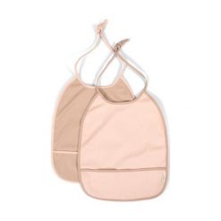 FILIBABBA Filibabba Śliniak wiązany 2 szt. Peach-Blush. Pomarańczowe śliniaki dla dzieci FILIBABBA, bez wzorów. Za 99.00 zł.