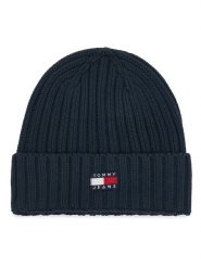 Tommy Hilfiger Czapka Heritage AW0AW18979 Granatowy. Niebieskie rękawiczki damskie Tommy Hilfiger, na zimę, bez wzorów, z bawełny. Za 149.99 zł.