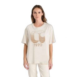 Koszulka damska Le Temps des cerises Lynette. Białe t-shirty damskie Le Temps Des Cerises, bez wzorów, bez kołnierzyka. Za 170.00 zł.