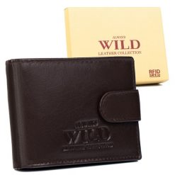 Portfel skórzany Always Wild [DH] 00IT-P-SCR c. brązowy. Brązowe portfele męskie bez wzorów, ze skóry. Za 34.00 zł.