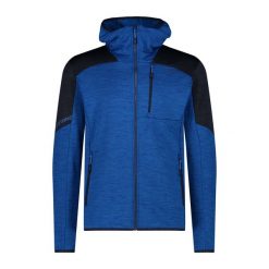 Bluza męska turystyczna CMP 34G1557. Niebieskie bluzy męskie CMP, l, bez wzorów, z materiału, z kapturem. Za 312.50 zł.