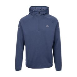 Trespass Montgo - Aktywna męska bluza z kapturem w kolorze indygo. Szare kurtki męskie Trespass, m, bez wzorów, sportowe, z kapturem. Za 305.99 zł.