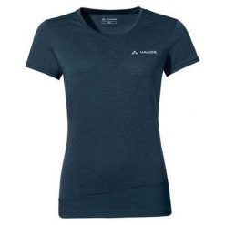 Koszulka szybkoschnąca damska Vaude Sveit Shirt. Niebieskie koszulki sportowe damskie Vaude, bez wzorów, sportowe, bez kołnierzyka. Za 156.99 zł.