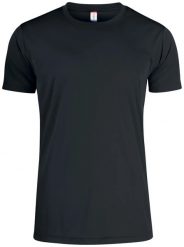 Clique Basic Active-T Junior koszulka z poliestru z ochroną UV/50 – black. Białe t-shirty damskie CLIQUE, bez wzorów, z dzianiny, klasyczne, bez kołnierzyka. Za 88.24 zł.