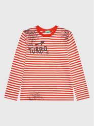 United Colors Of Benetton Bluzka 3XWWC106F Czerwony Regular Fit. Czerwone t-shirty dla chłopców United Colors Of Benetton, bez wzorów, z bawełny, bez ramiączek. Za 79.99 zł.