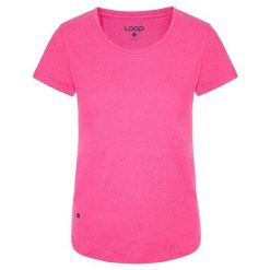 Damska koszulka Loap Bulla w kolorze różowym. Czarne koszulki sportowe damskie ZSPORT, bez wzorów, z bawełny, klasyczne, bez kołnierzyka. Za 130.99 zł.