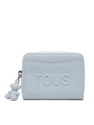 TOUS Portfel Back To Basics 2002374133 Niebieski jasny. Niebieskie portfele damskie tous, bez wzorów, ze skóry. Za 379.99 zł.