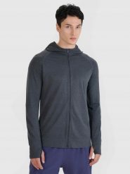 BLUZA MĘSKA 4F TRENINGOWA SZYBKOSCHNĄCA DO BIEGANIA S/M M544 KOLOR SZARY. Szare bluzy męskie 4f, l, bez wzorów, z bawełny, bez kaptura, do biegania. Za 269.99 zł.