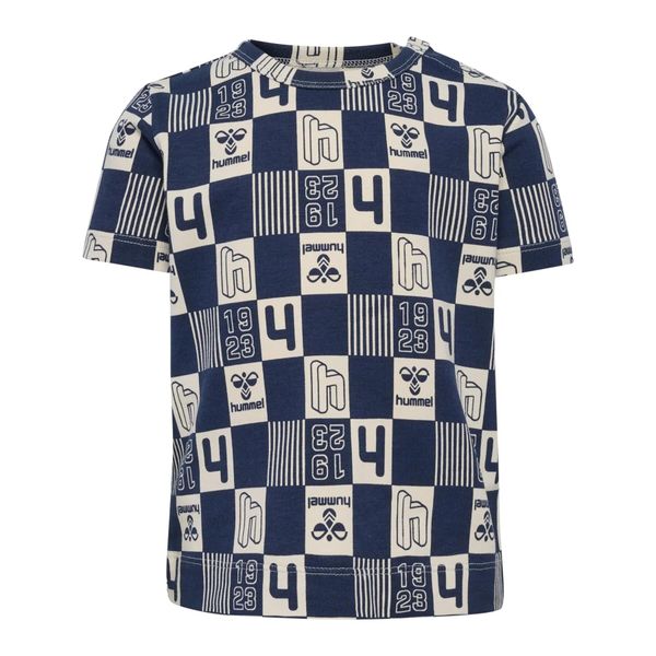 T-shirt dla chłopca Hummel Janus. Niebieskie t-shirty dla chłopców Hummel, bez wzorów, z bawełny, bez ramiączek. Za 124.50 zł.