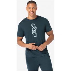 Koszulka z krótkim rękawem męska SUPER.NATURAL Carabinieri Tee. Niebieskie koszulki sportowe męskie super.natural, l, bez wzorów, z materiału, bez kołnierzyka, bez ramiączek, wspinaczkowe. Za 268.39 zł.